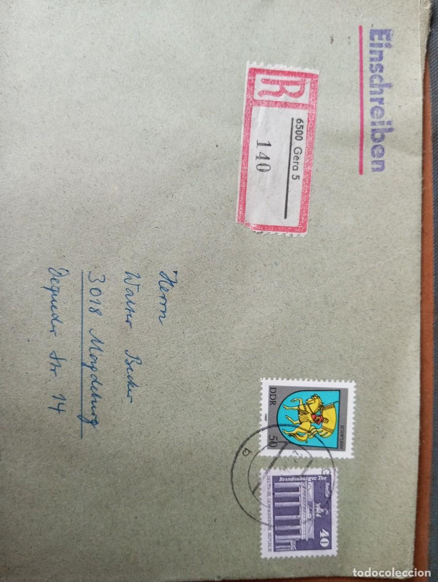 Sellos: ALEMANIA, RDA, 1986 CERTIFICADO DE GERA