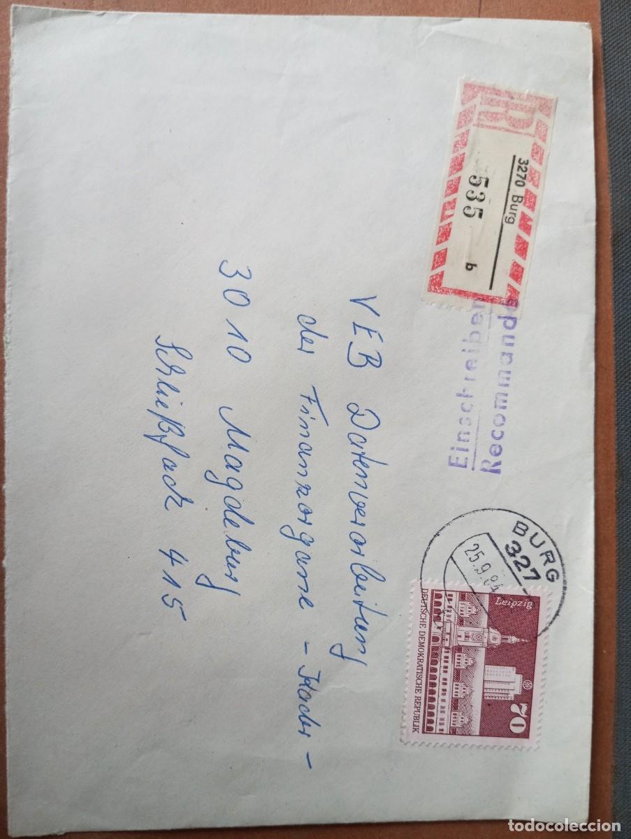 Sellos: ALEMANIA, RDA, 1984 CERTIFICADO DE BURG