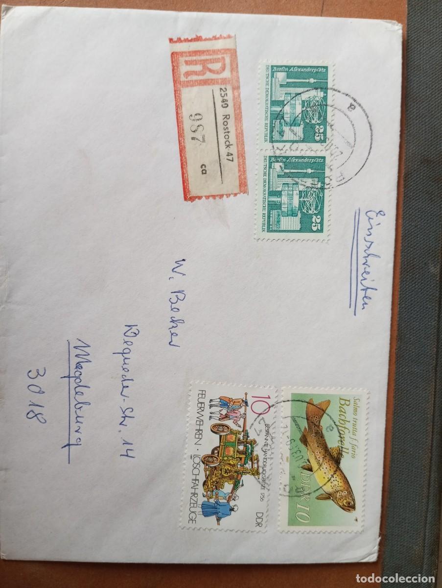 Sellos: ALEMANIA, RDA, 1989, CERTIFICADO DE ROSTOCK