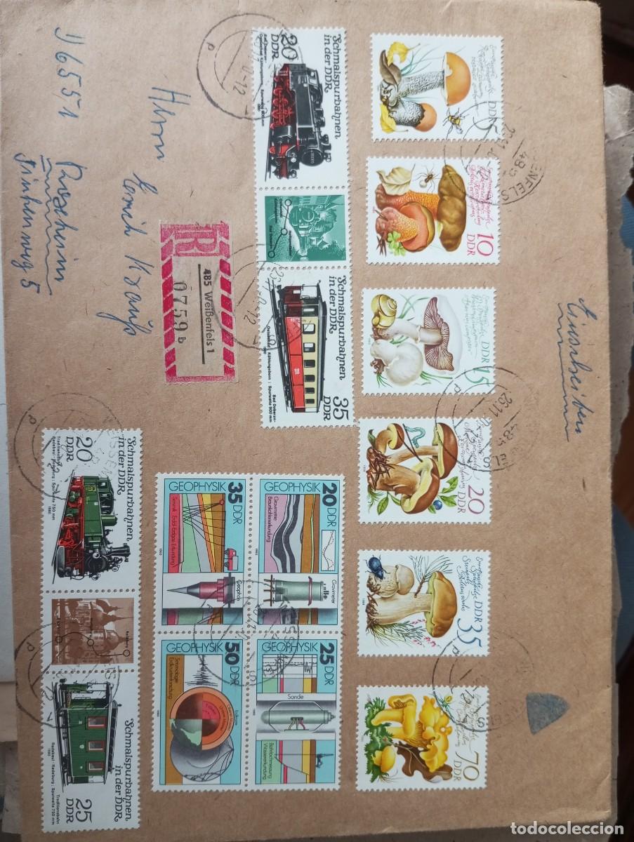 Sellos: ALEMANIA, RDA, 1980 CERTIFICADO DE WISSENFELS, ESPECTACULAR FRANQUEO