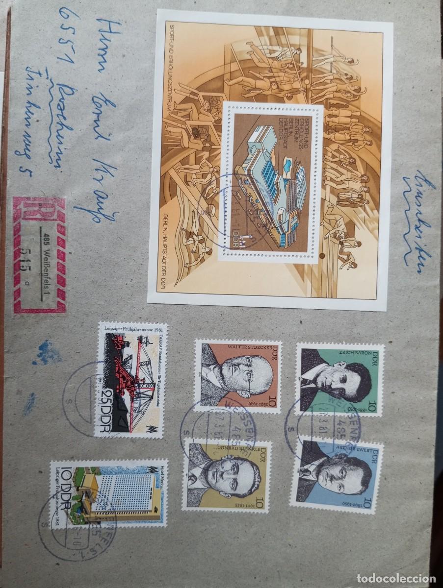 Sellos: ALEMANIA, RDA, 1981 CERTIFICADO DE WISSENFELS, ESPECTACULAR FRANQUEO