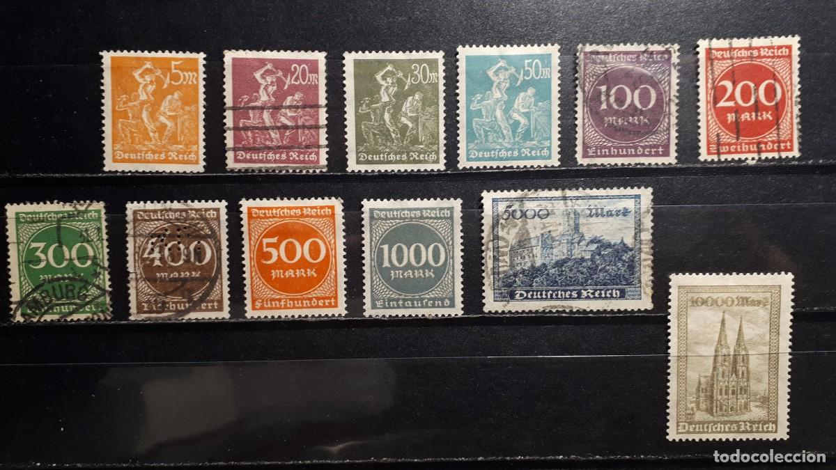Sellos: ALEMANIA. A&Ntilde;O 1923, */&deg;. YVERT 239/50..