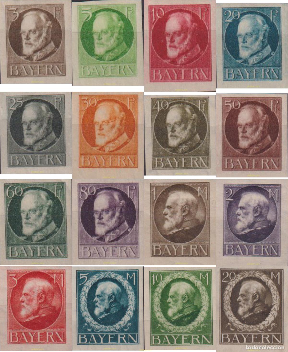 Sellos: 615523 HINGED ALEMANIA. Baviera 1914