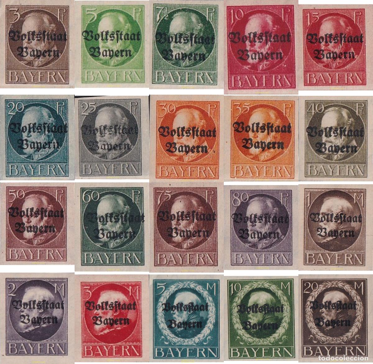 Sellos: 770909 MNH ALEMANIA. Baviera 1919 MOTIVOS VARIOS
