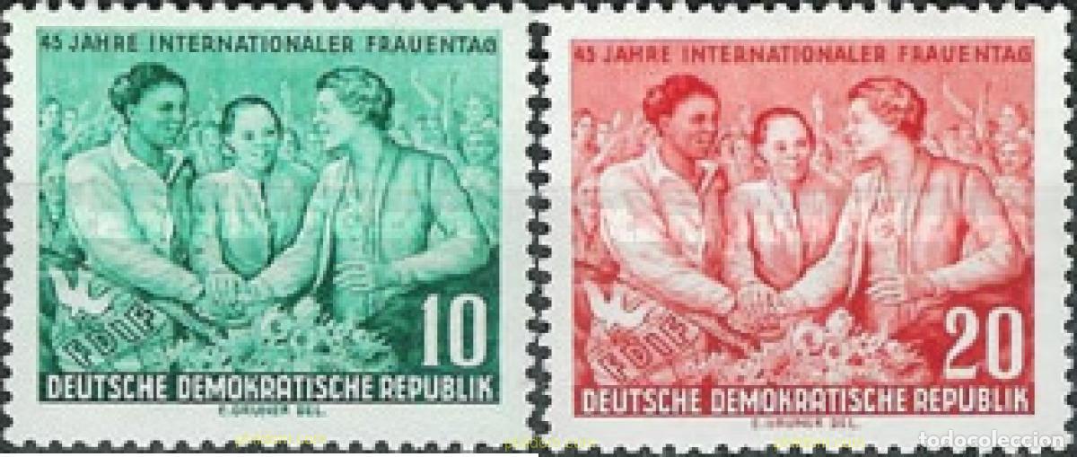 Sellos: 150473 MNH ALEMANIA DEMOCRATICA 1955 DIA INTERNACIONAL DE LA MUJER