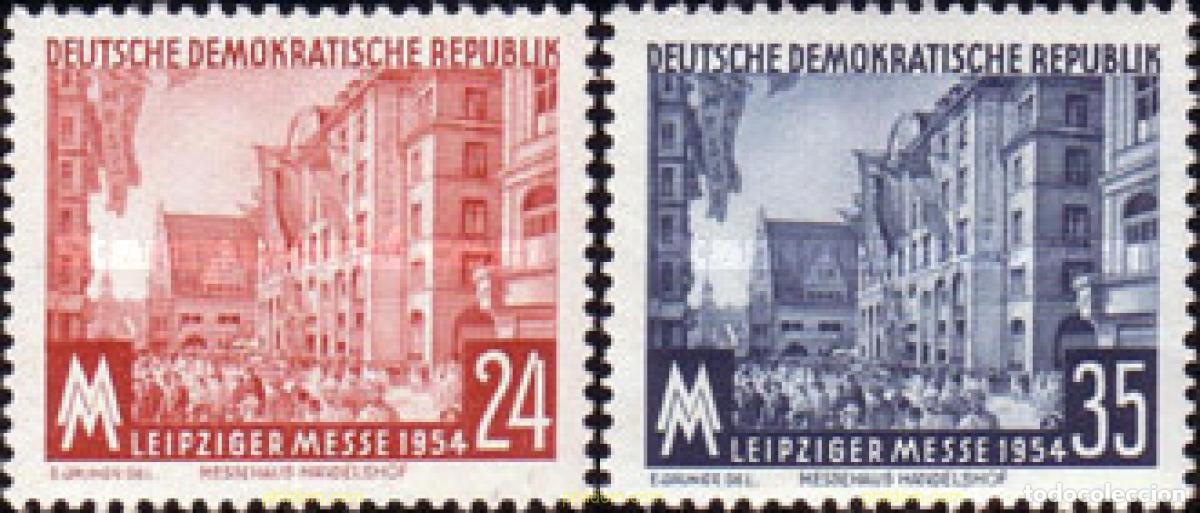 Sellos: 150468 MNH ALEMANIA DEMOCRATICA 1954 FERIA DE OTO&Ntilde;O DE LEIPZIG
