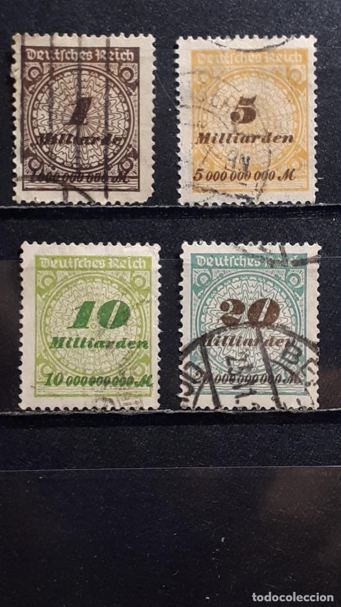 Sellos: ALEMANIA. A&Ntilde;O 1923,&deg;. YVERT 320, 322/4