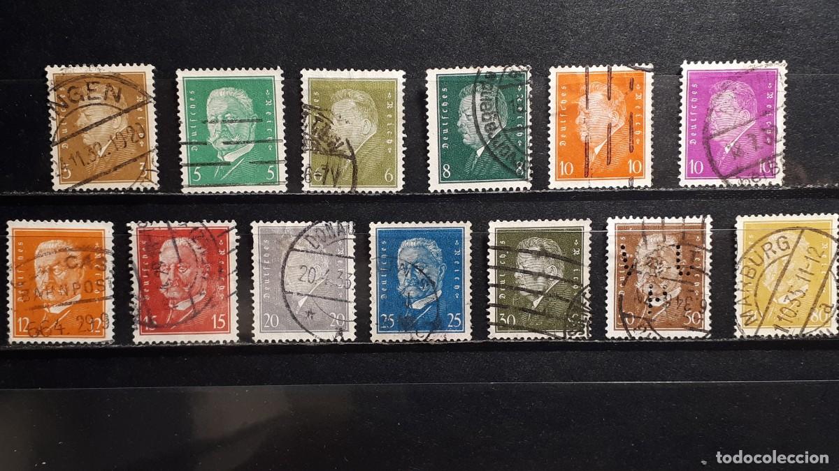 Sellos: ALEMANIA. A&Ntilde;O 1928-32. &deg;. YVERT 401/14, falta 401A, 406, 409/10, 412/3.