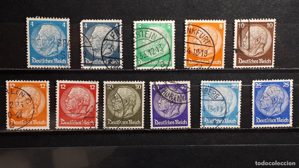 Sellos: ALEMANIA. A&Ntilde;O 1932-3. &deg;. YVERT 442/4, 446/9, 452/5.