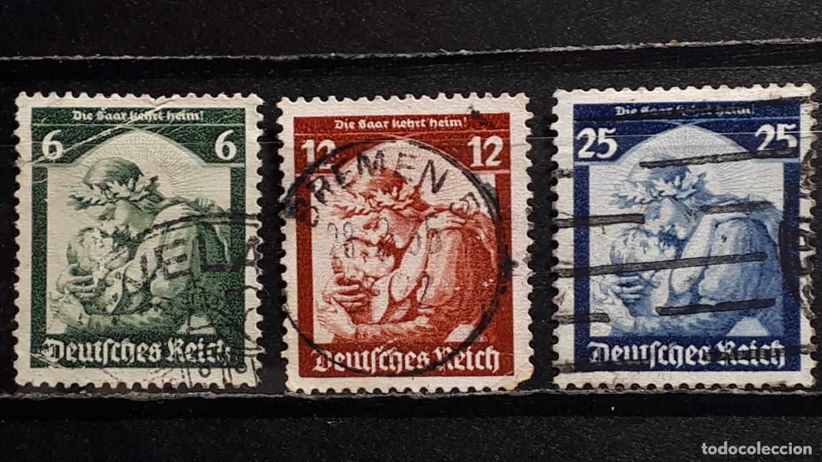 Sellos: ALEMANIA. A&Ntilde;O 1935. &deg;. YVERT, 525/7, falta 524