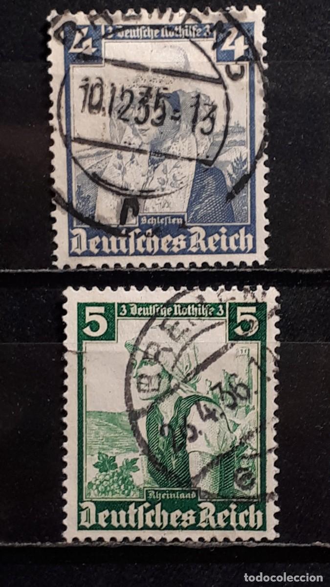 Sellos: ALEMANIA. A&Ntilde;O 1935. &deg;. YVERT, 548/9