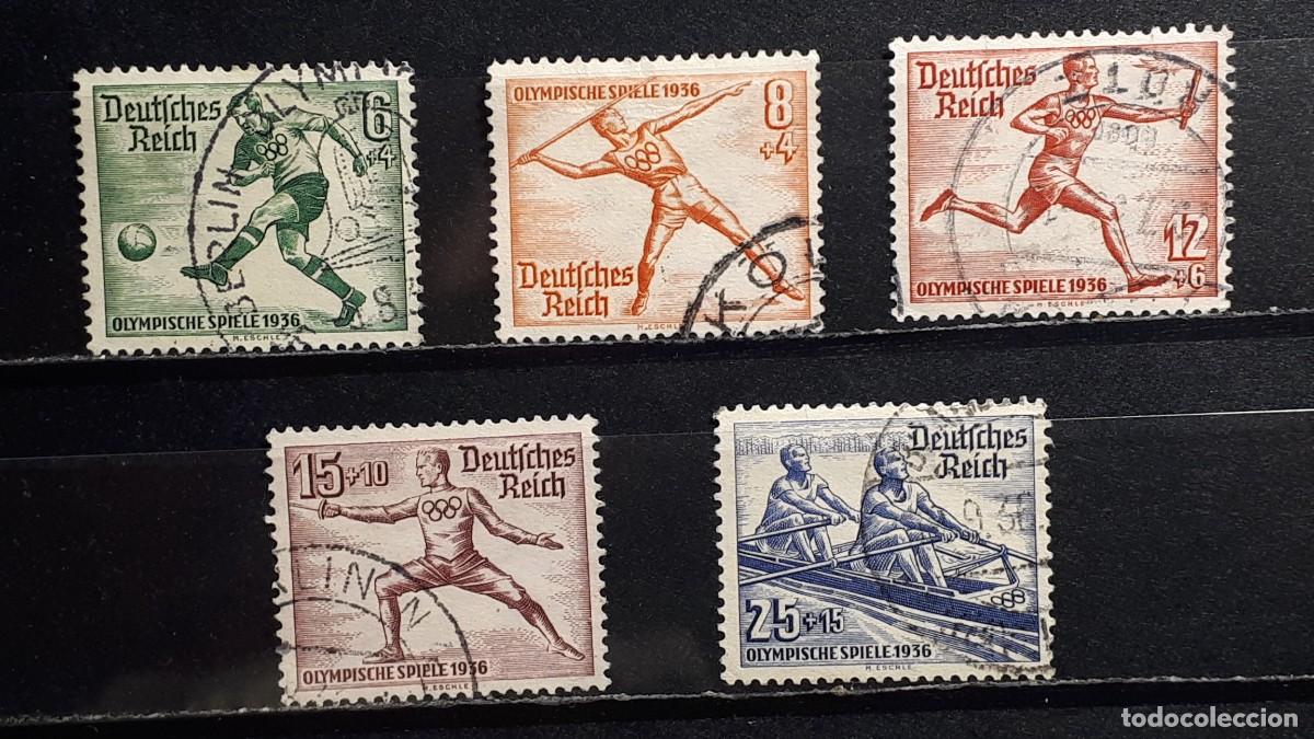 Sellos: ALEMANIA. A&Ntilde;O 1936. &deg;. YVERT, 567/71