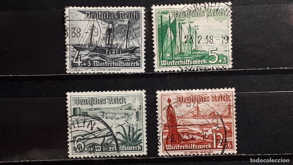 Sellos: ALEMANIA. A&Ntilde;O 1937. &deg;. YVERT, 595/7, 599