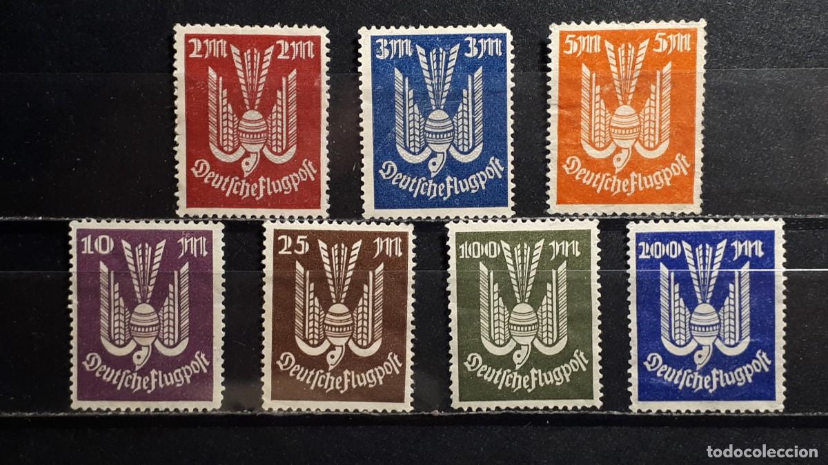 Sellos: ALEMANIA. A&Ntilde;O 1922-3. (*). YVERT A&eacute;reo 9/10, 15/9