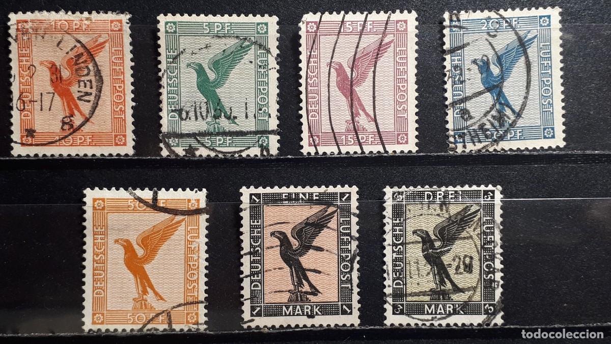 Sellos: ALEMANIA. A&Ntilde;O 1926-7. &deg;. YVERT A&eacute;reo 27/34, falta 33