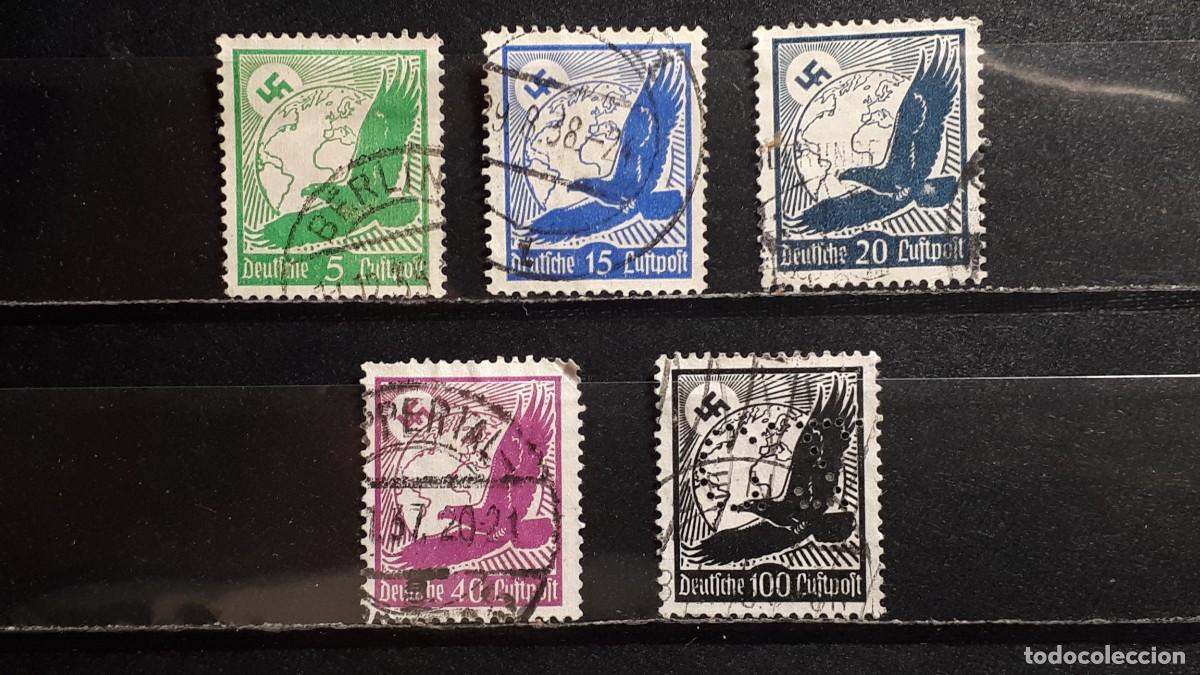 Sellos: ALEMANIA. A&Ntilde;O 1934. &deg;. YVERT A&eacute;reo 43, 45/6, 48, 51