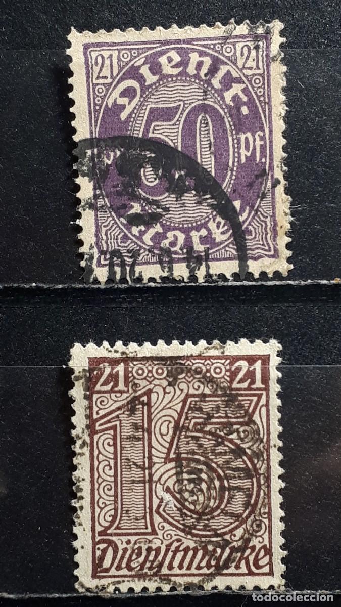 Sellos: ALEMANIA. A&Ntilde;O 1920. &deg;. YVERT servicios 11, 14.