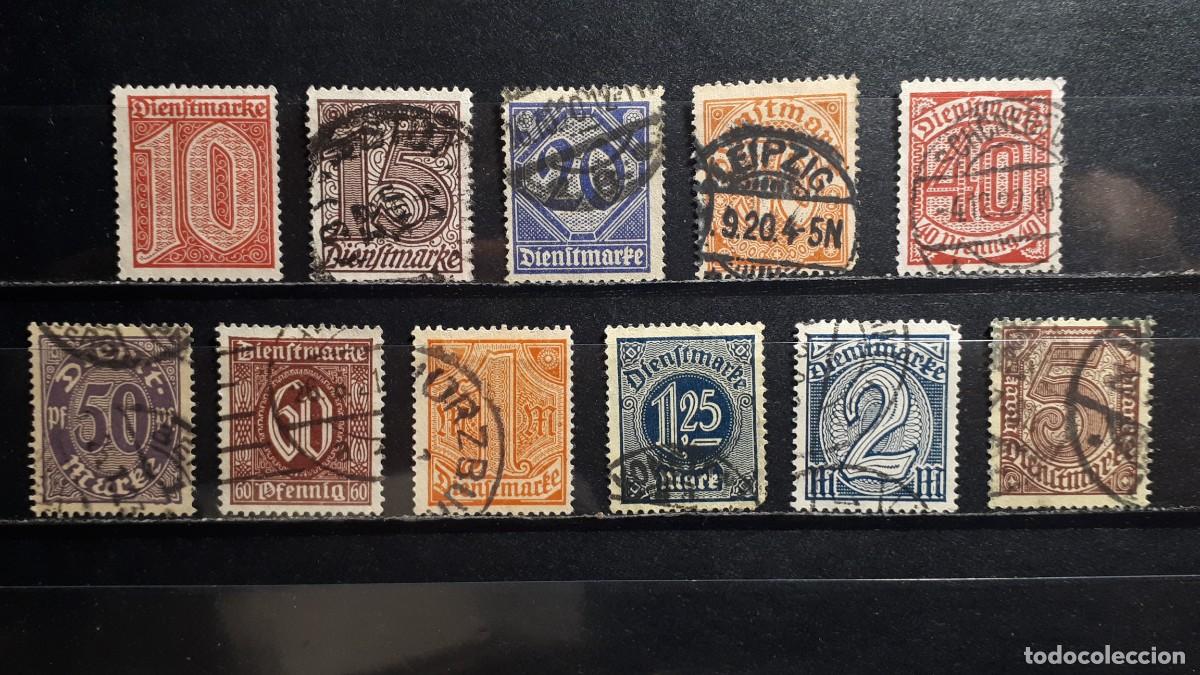 Sellos: ALEMANIA. A&Ntilde;O 1920. &deg;. YVERT servicios 17, 19/26