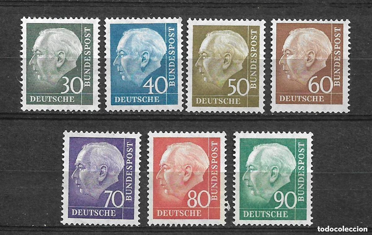 Sellos: Alemania 1957 Michel 259/265 ** mnh 40&euro; - 17/22