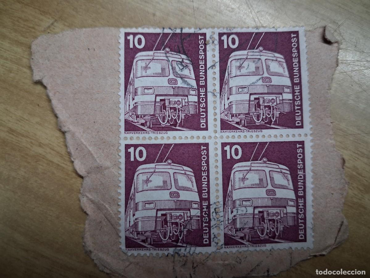 Sellos: Lote cuatro sellos deutsche bundespost 10 tranv&iacute;a