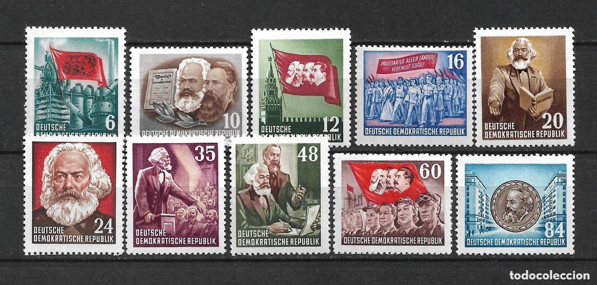Sellos: alemania ddr 1953 michel 344/353 ** mnh 28&euro; - 18/26