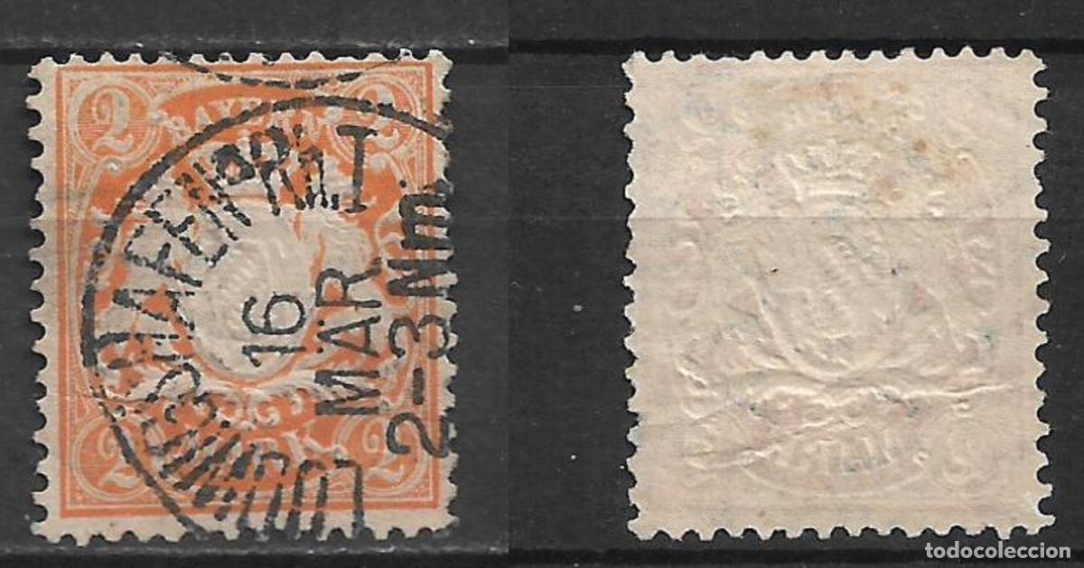 Sellos: alemania bayern 1890 michel 64 usado 18&euro; - 2/2