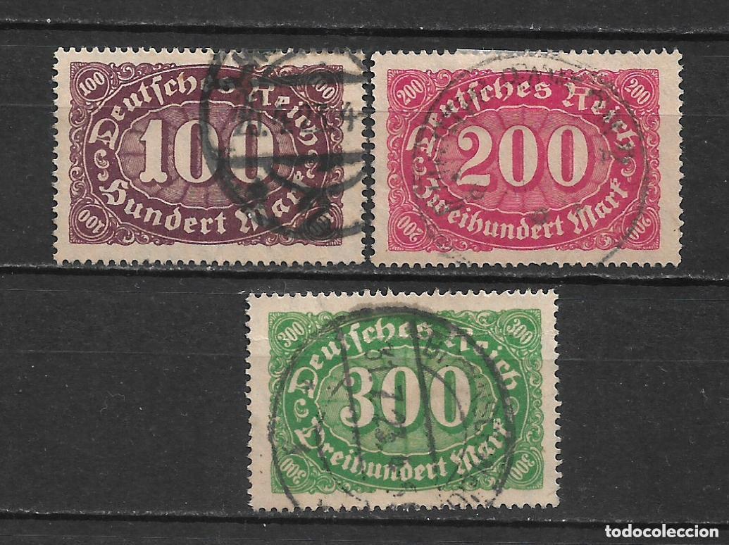 Sellos: alemania reich 1922 michel 219/221 usado 5.40&euro; - 2/17