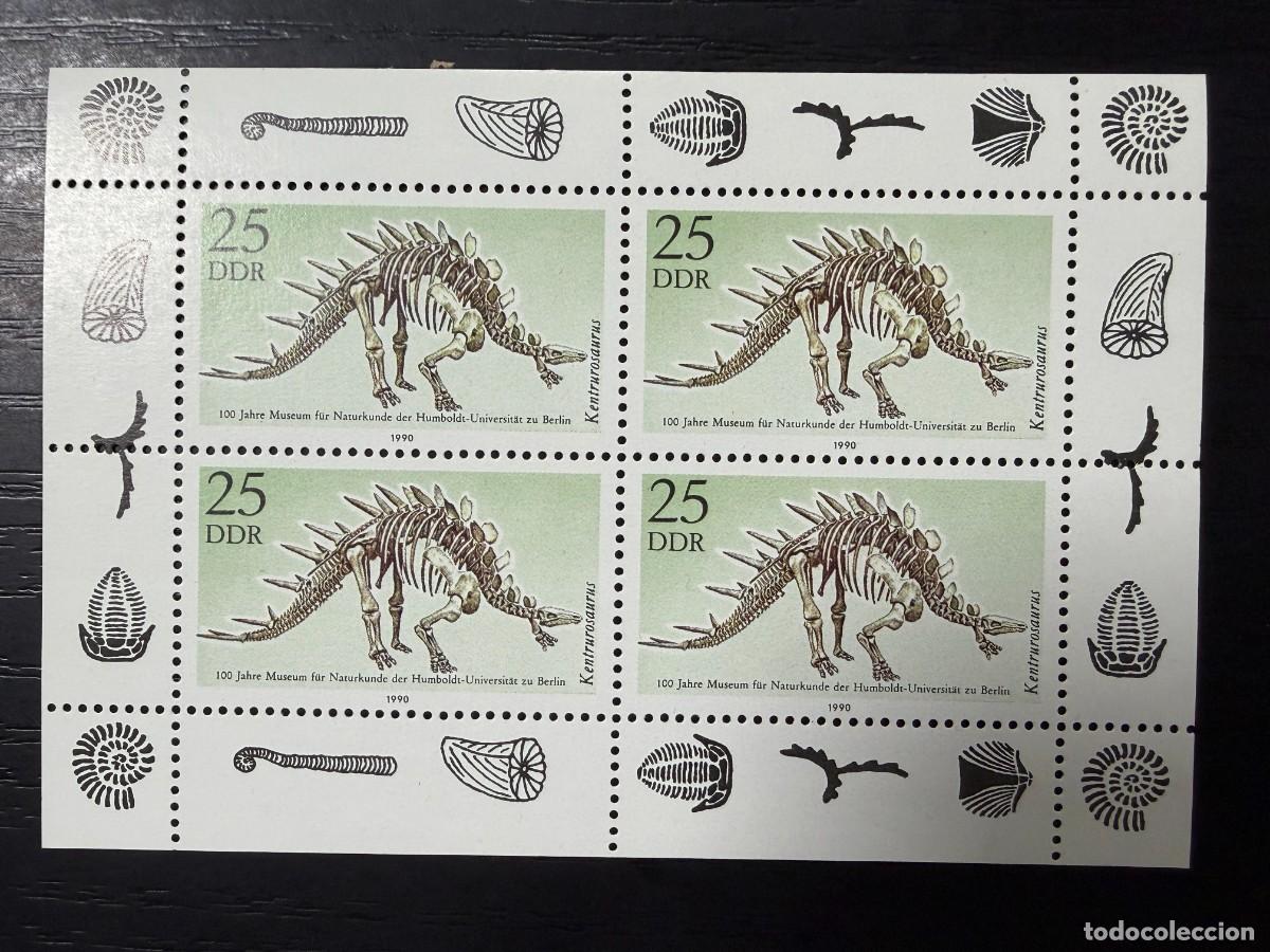 Sellos: ALEMANIA DDR, 1990. YVERT 2925. DINOSAURIOS. NUEVO. SIN FIJASELLOS