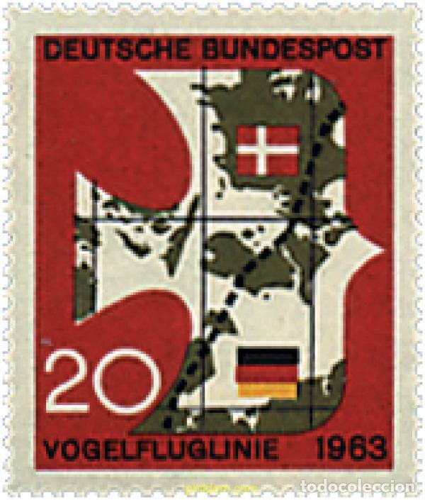 Sellos: 695294 HINGED ALEMANIA FEDERAL 1963 INAUGURACION DE LOS FERRYS ALEMANIA-DINAMARCA