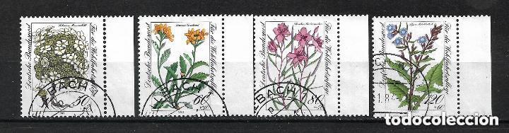 Sellos: alemania 1983 michel 1188/1191 usado flora 5&euro; - 22/15