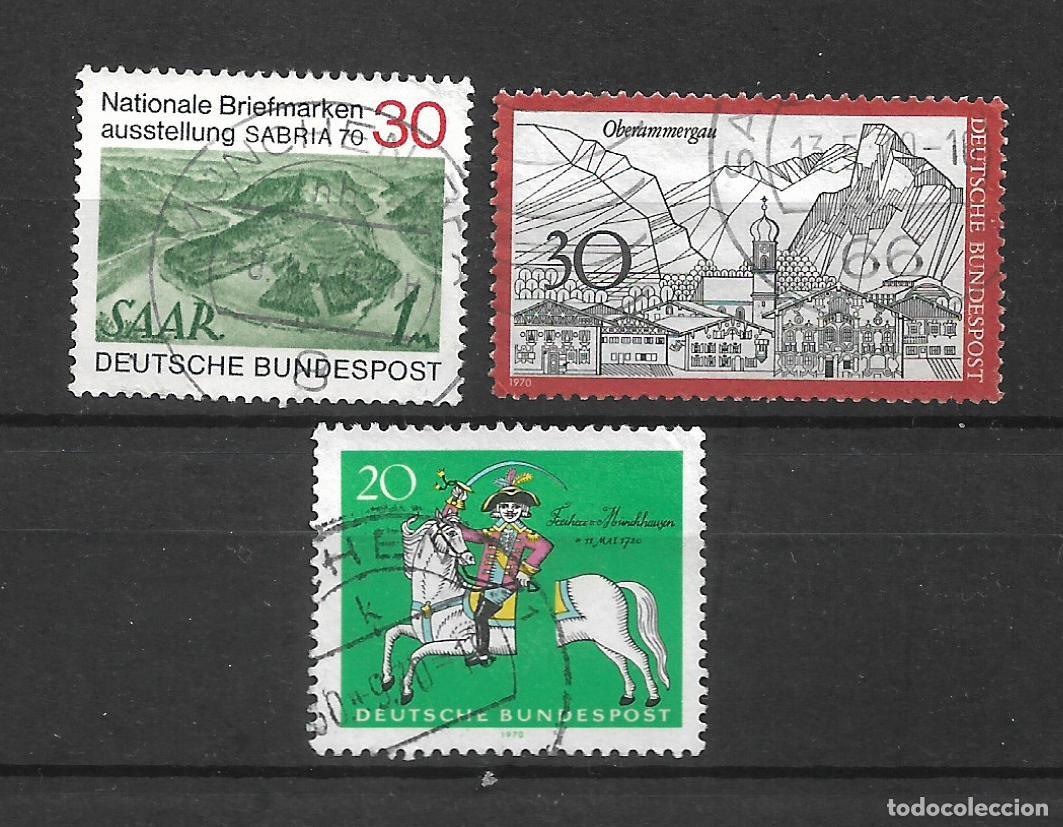 Sellos: alemania 1970 michel 619 + 622/623 usado 1.20&euro; - 5/22