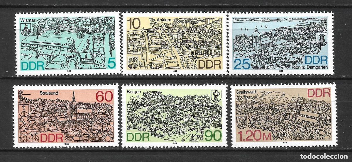 Sellos: alemania ddr 1988 michel 3161/3166 ** mnh 3.50&euro; - 5/21