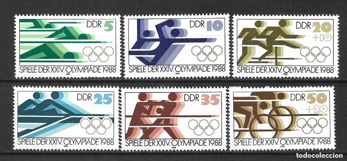 Sellos: alemania ddr 1988 michel 3183/3188 ** mnh 2.40&euro; - 5/21