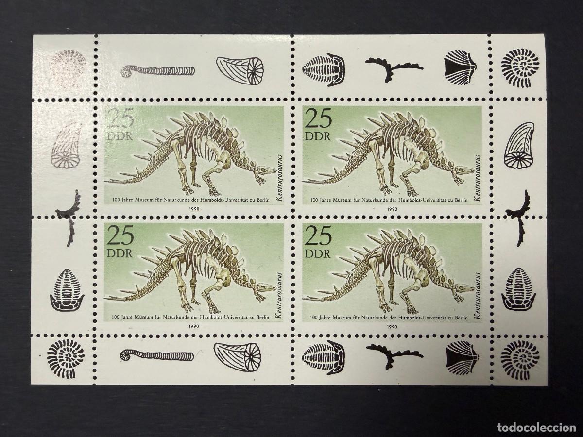 Sellos: ALEMANIA DDR, 1990. YVERT 2925. DINOSAURIOS. NUEVO. SIN FIJASELLOS