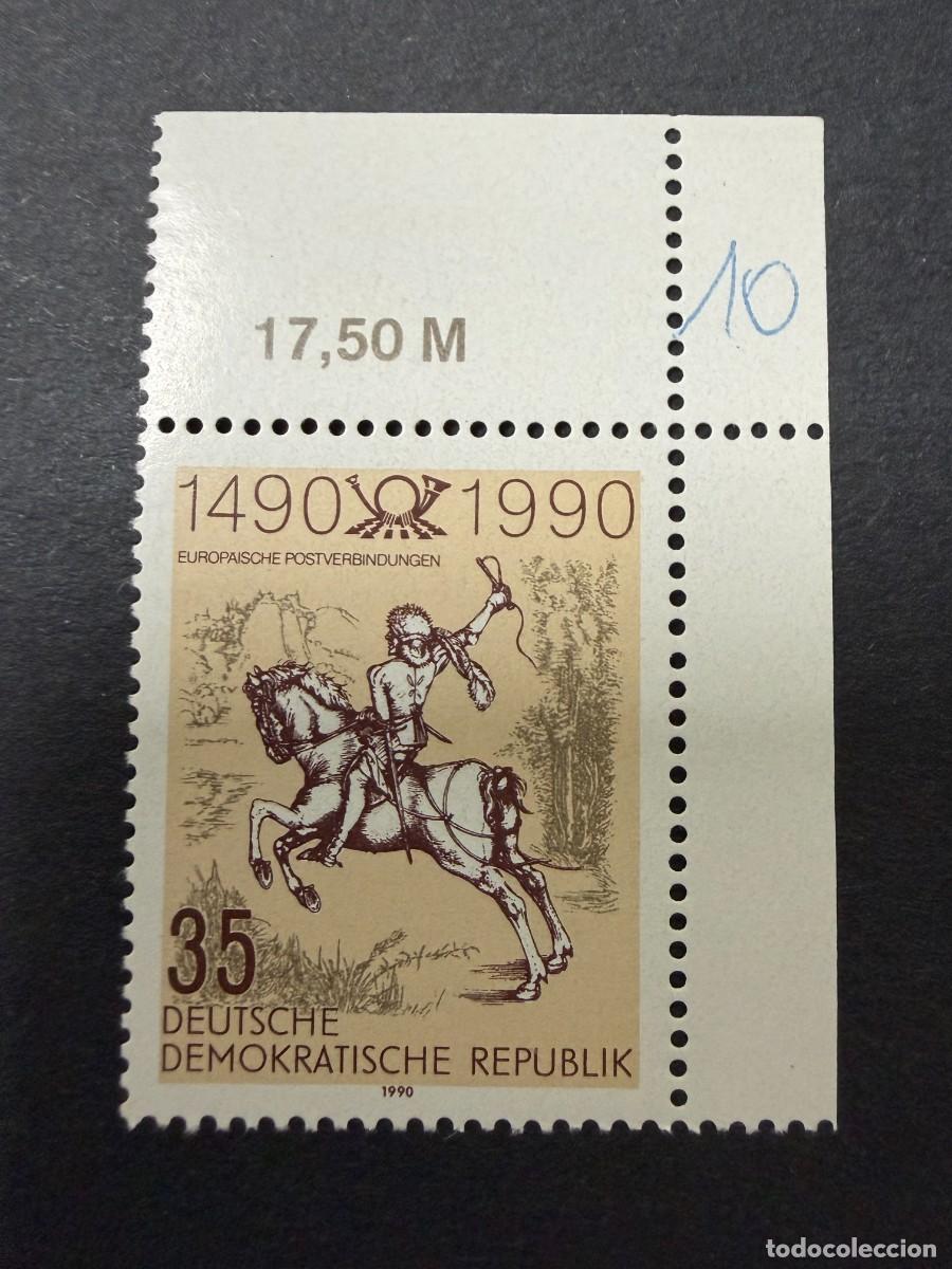 Sellos: ALEMANIA DDR, 1990. YVERT 2899.CEENT. RELACIONES POSTALES. NUEVOS. SIN FIJASELLOS