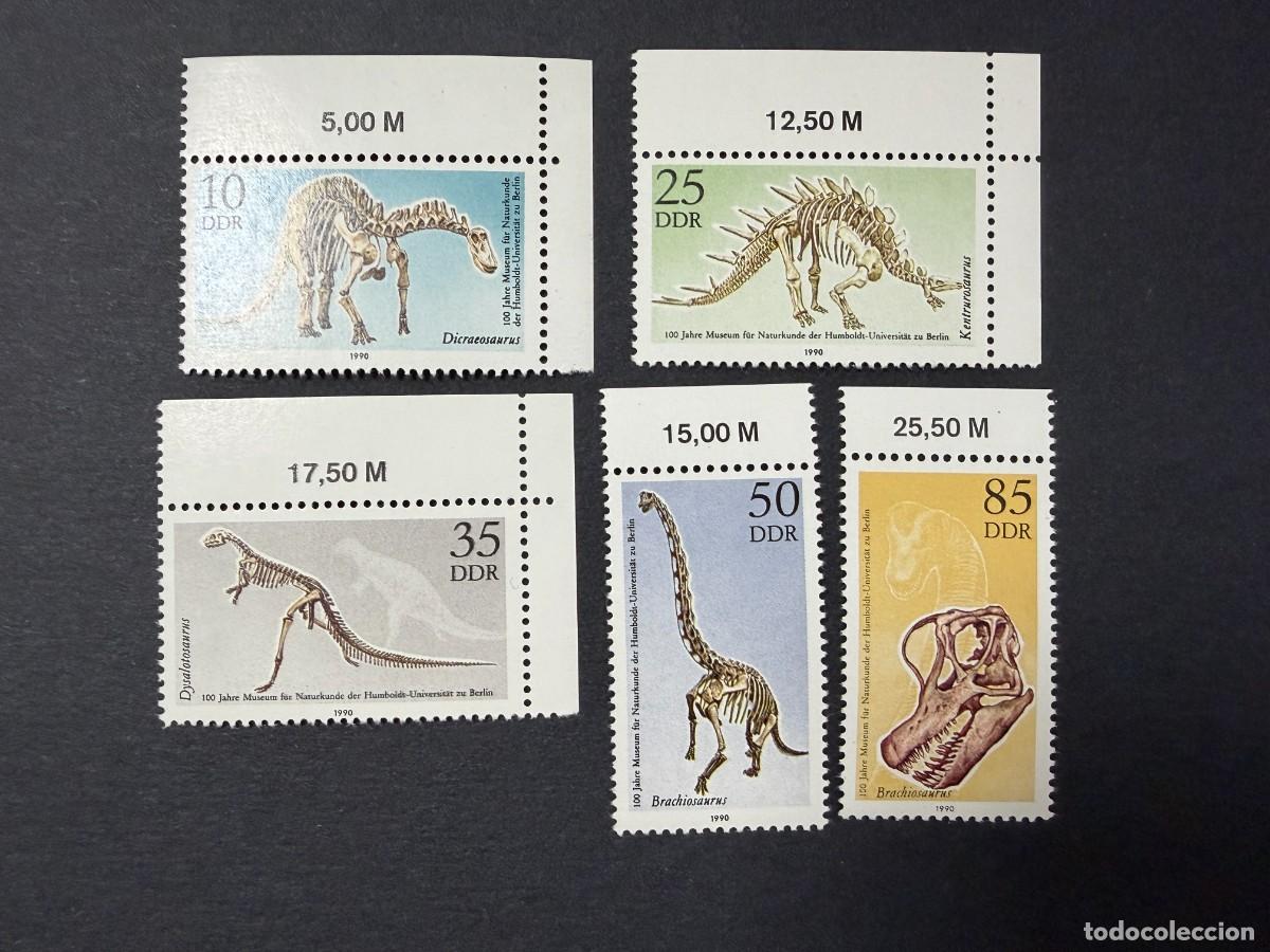 Sellos: ALEMANIA DDR,1990. YVERT 2924/28. MUSEO DE CIENCIAS NATURALE. SERIE COMPLETA. NUEVOS. SIN FIJASELLOS