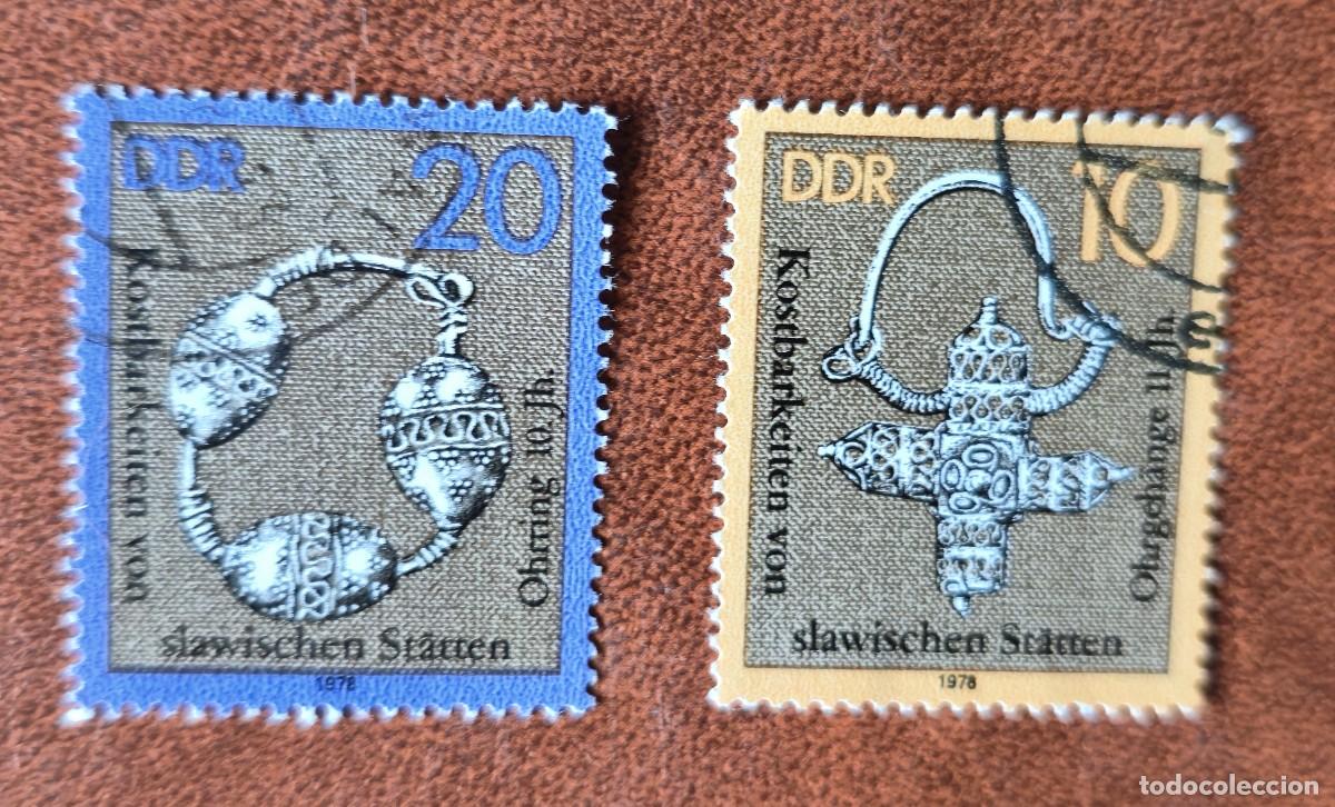 Sellos: Alemania 1978 - 2 sellos tesoros eslavos