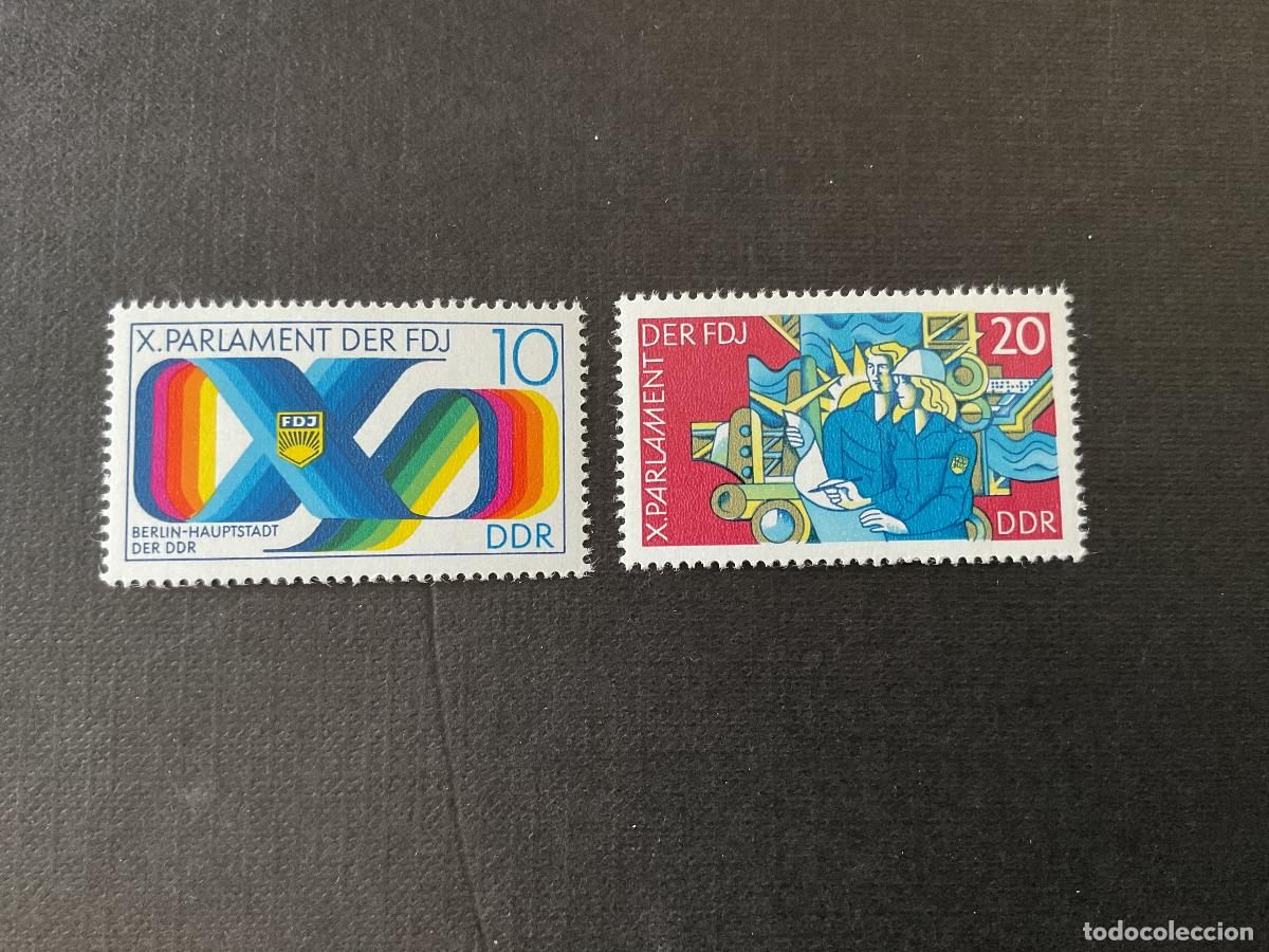 Sellos: ALEMANIA DDR N&ordm; YVERT 1809/0*** A&Ntilde;O 1976. 10 PARLAMENTO DE LA JUVENTUD ALEMANA