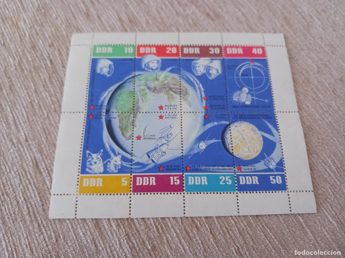 Sellos: H.B. REPUBLICA DEMOCRATICA ALEMANA, HITOS DE LA CARRERA ESPACIAL SOVIETICA, 1962