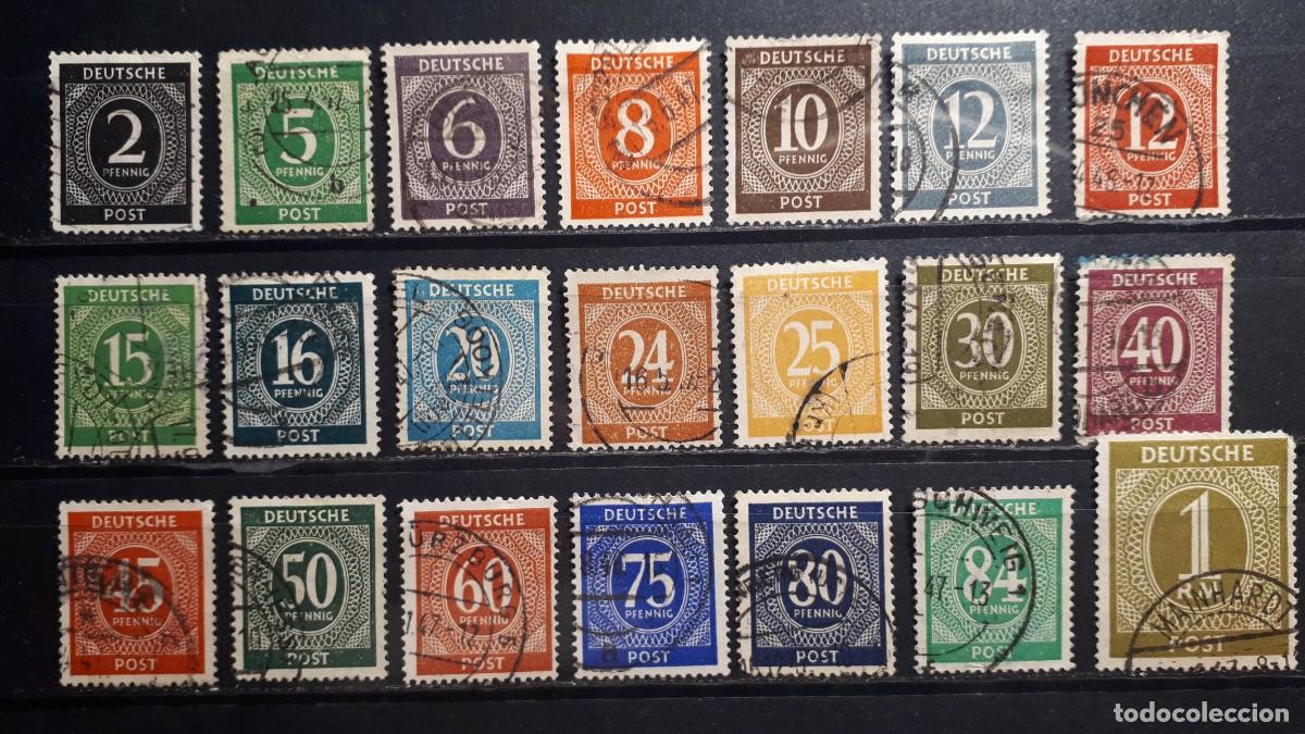 Sellos: ALEMANIA- OCUP. Int. Aliada. &deg;. A&Ntilde;O 1946. Yvert 1/27, falta 1, 3, 4, 11, 17, 20