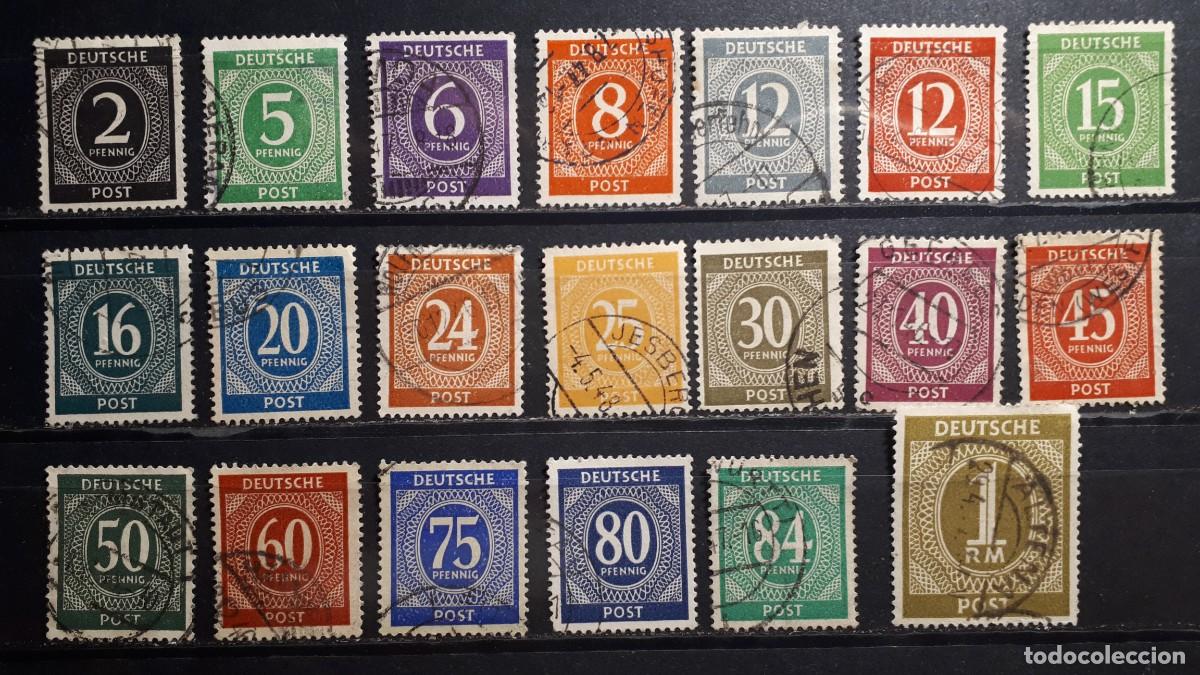 Sellos: ALEMANIA- OCUP. Int. Aliada. &deg;. A&Ntilde;O 1946. Yvert 1/27, falta 1, 3, 4, 8, 11, 17, 20