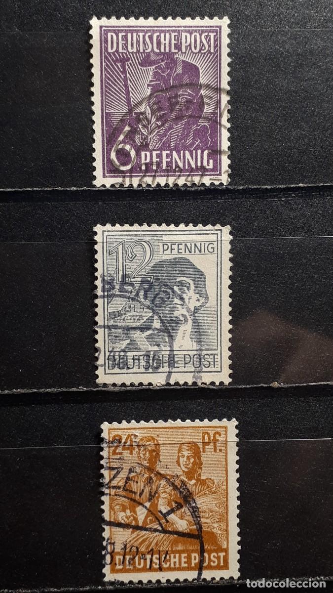 Sellos: ALEMANIA- OCUP. Int. Aliada. &deg;. A&Ntilde;O 1947. Yvert 33, 36, 40