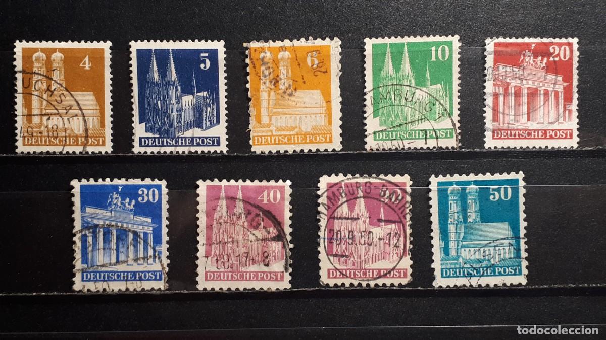 Sellos: ALEMANIA- Bizona. &deg;. A&Ntilde;O 1948. Yvert 42/3, 45, 48, 52, 56, 58, 60, 64