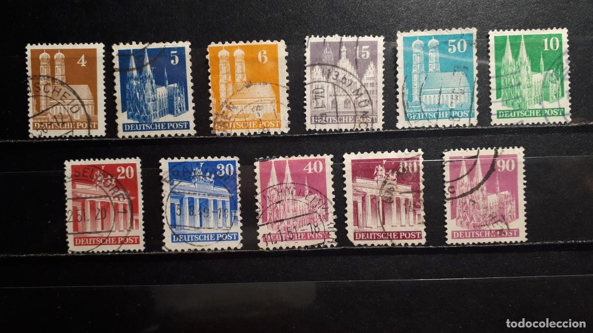 Sellos: ALEMANIA- Bizona. &deg;. A&Ntilde;O 1948. Yvert 42/3, 45, 48, 50, 52, 56, 58, 60, 62 ,64.