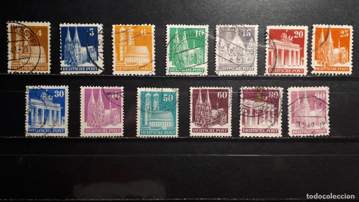 Sellos: ALEMANIA- Bizona. &deg;. A&Ntilde;O 1948. Yvert 42/3, 45, 48, 50/6, 58, 60, 61, 62 ,64.