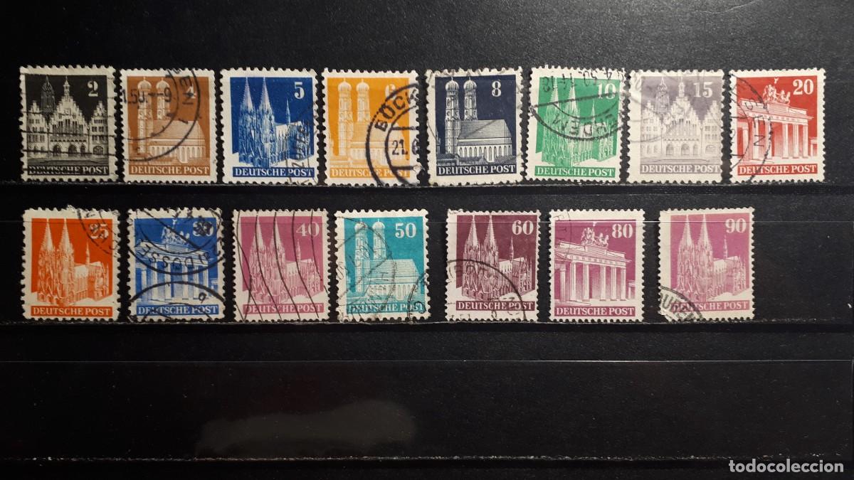 Sellos: ALEMANIA- Bizona. &deg;. A&Ntilde;O 1948. Yvert 41/3, 45/6, 48, 50/2, 55/6, 58, 60, 61, 62 ,64.