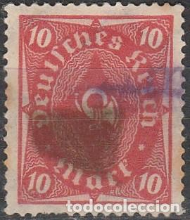 Sellos: 1922 - 1923 - ALEMANIA - IMPERIO - CORNAMUSA UNIICOLOR - YVERT 211