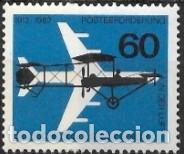 Sellos: ALEMANIA-BERL&Iacute;N-SELLO A&Ntilde;O 1962-ANIVERSARIO CORREO A&Eacute;REO-NUEVO-DENTADO 14