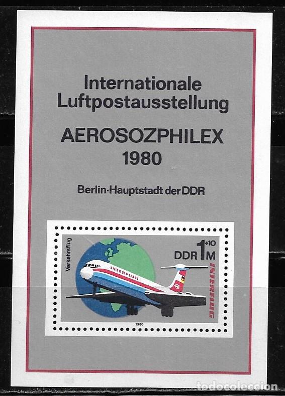 Sellos: ALEMANIA 1980, HOJA BLOQUE ivert 57 - AVIONES. MNH.