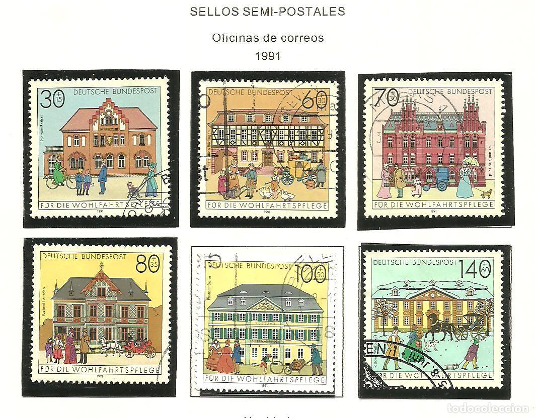 Sellos: ALEMANIA FEDERAL 1991 - MICHEL NRO. 1563-68 - USADO